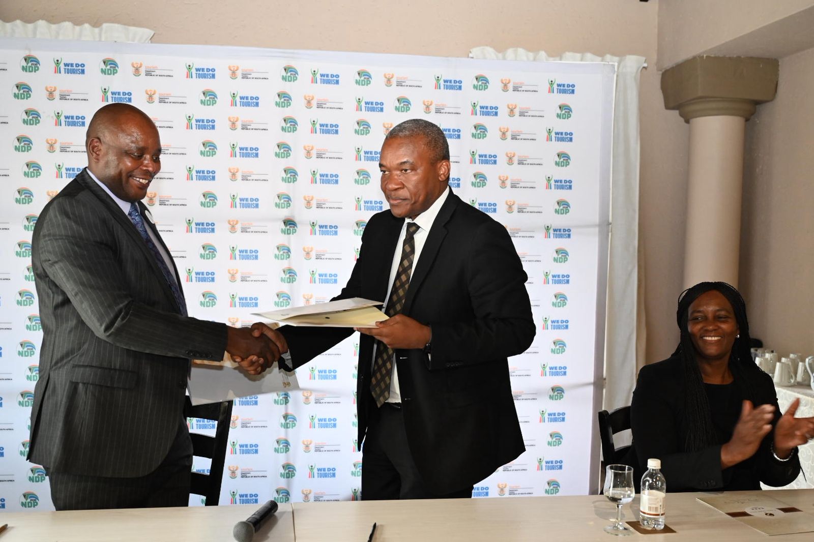 Tourism Secretary David Gitonga and Mr. Nkhumeleni Victor Vele, Director General of the South African Department of Tourism