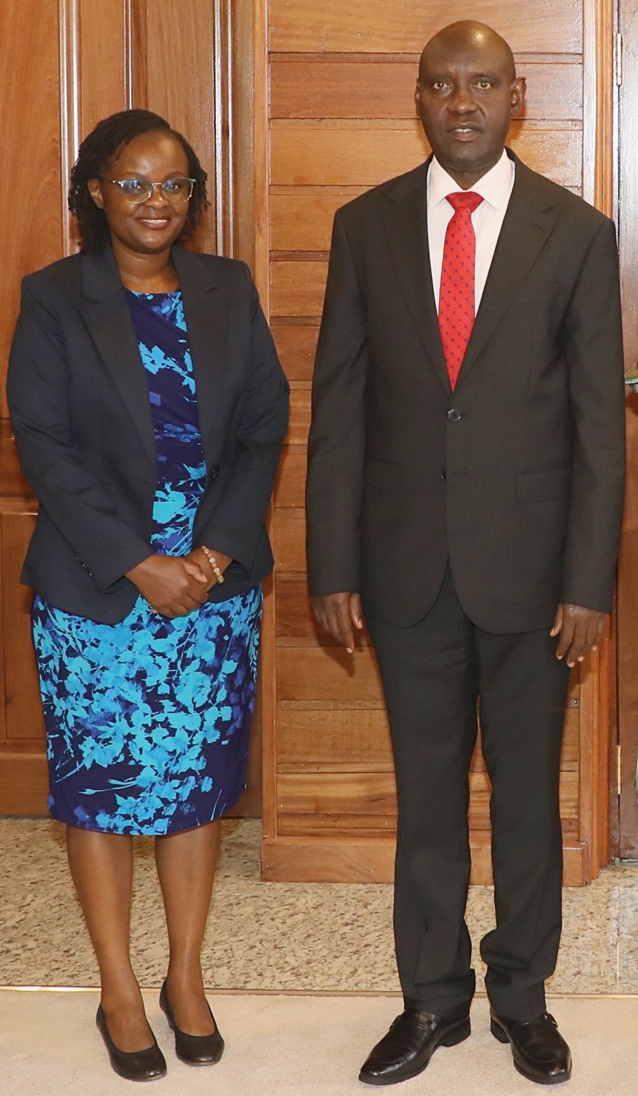 PS John Ololtuaa with Agnes Mucuha Country Manager East Africa.